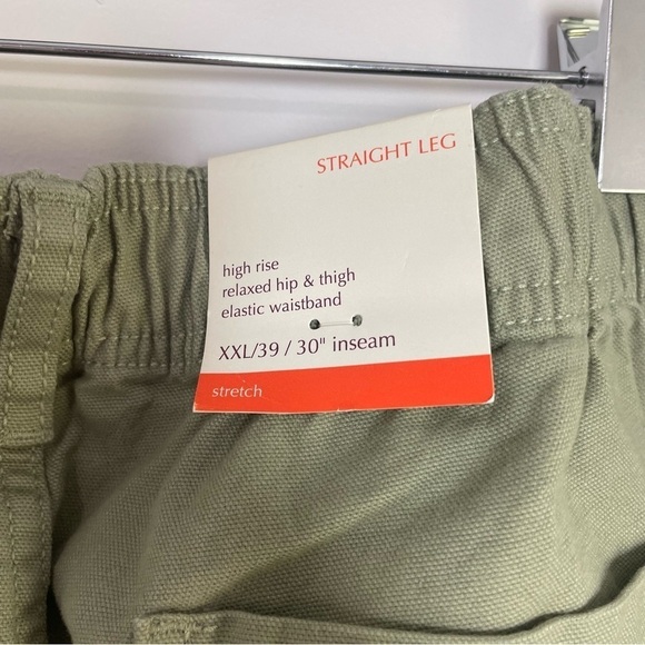 [Knox Rose] Women's Green High Rise Relaxed Straight Leg Cargo Pants - Picture 8 of 8